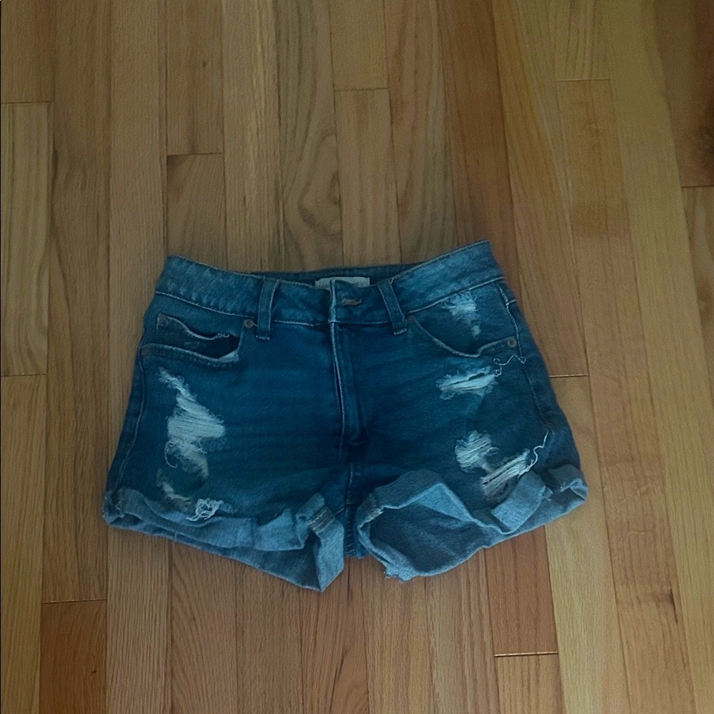 Distressed Denim Women Shorts